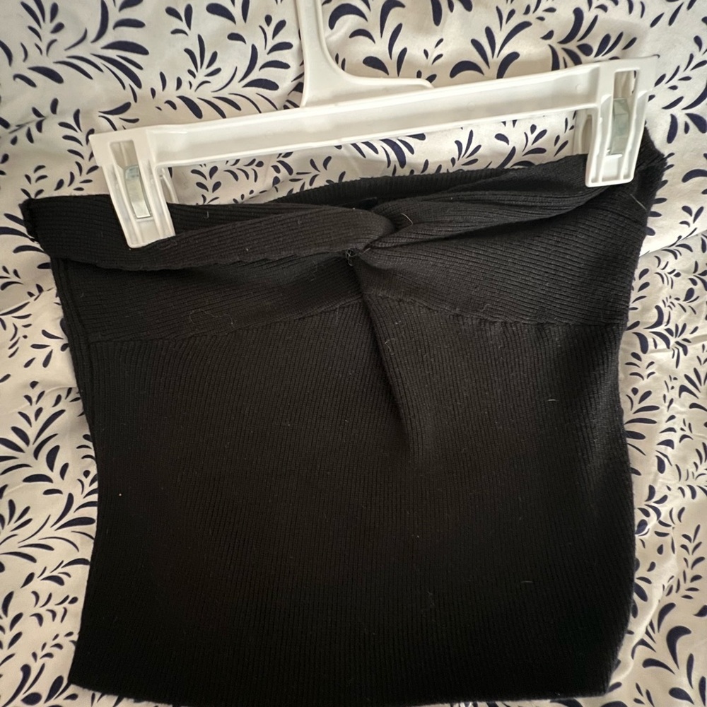 Black Knit Tube Top